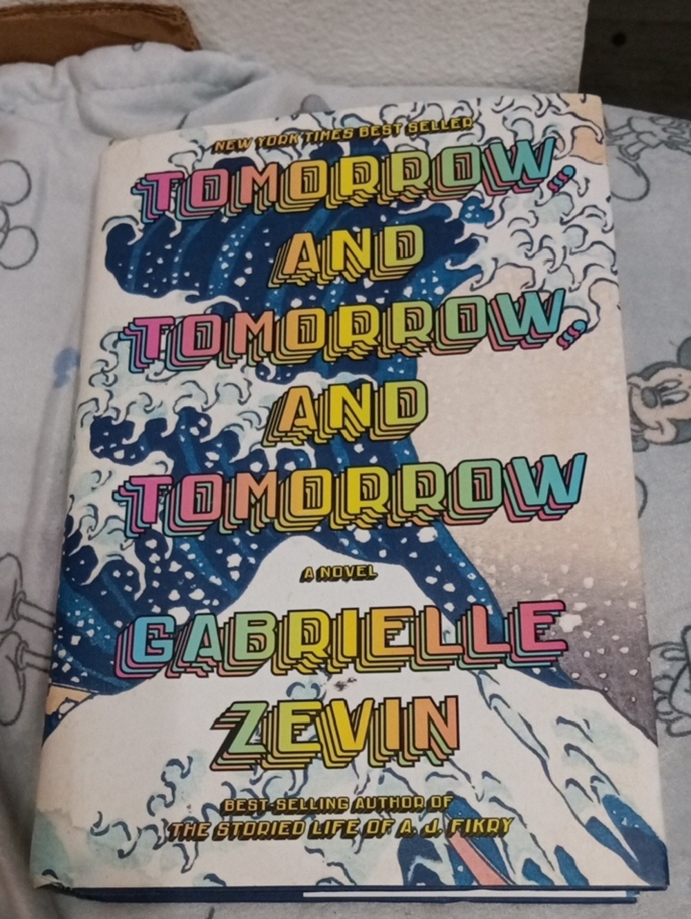 Tomorrow, and Tomorrow, and Tomorrow by Gabrielle Zevin, Colorful Wave Cover